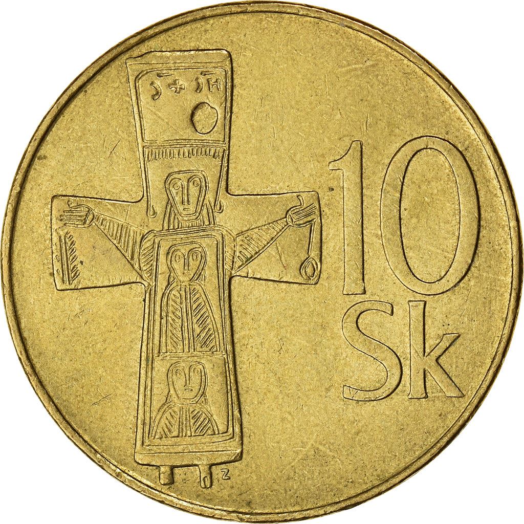 Slovakia 10 Korun Coin | Cross | KM11 | 1993 - 2008