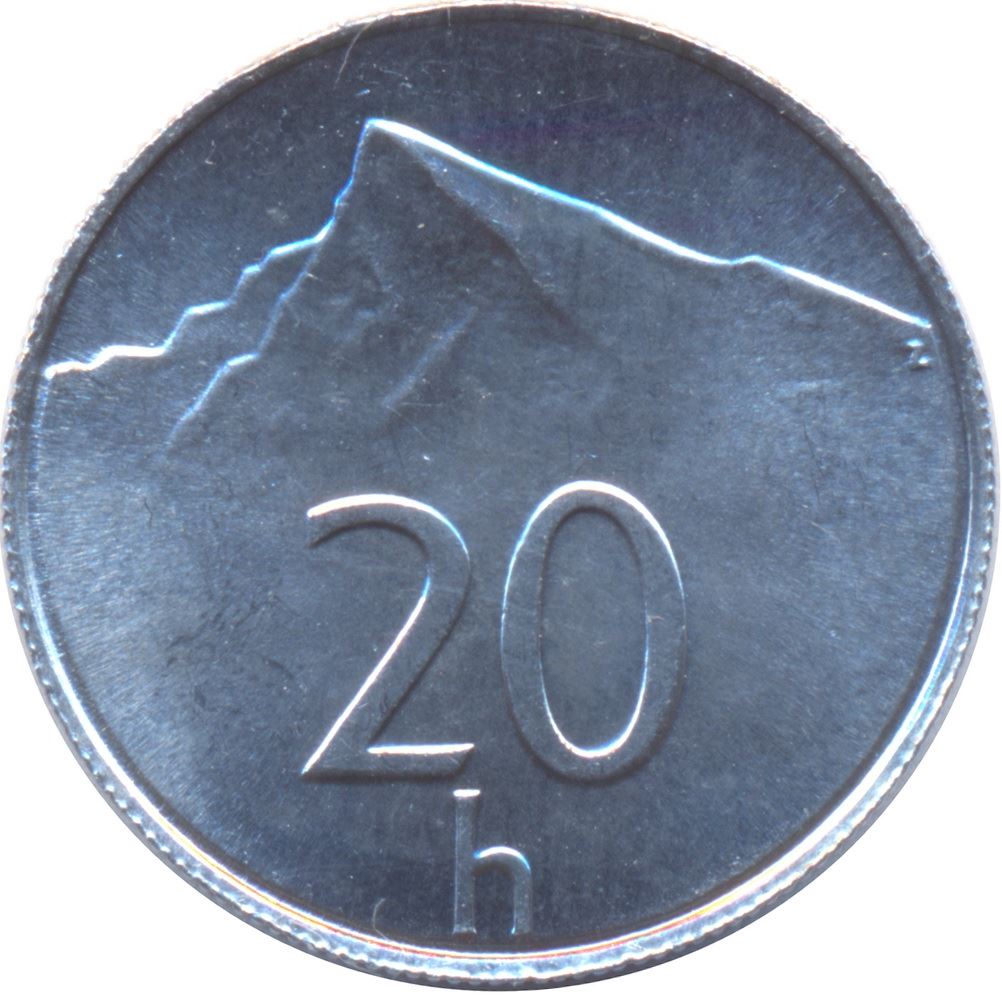 Slovakia | 20 Halierov Coin | National Mountain Krivan | KM18 | 1993 - 2003