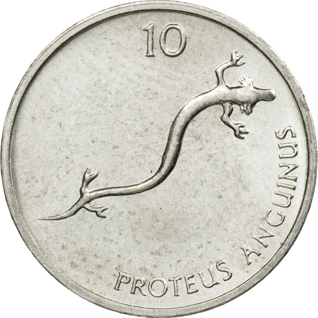 Slovenia 10 Stotinov Coin | Salamander | Olm | KM7 | 1992 - 2006