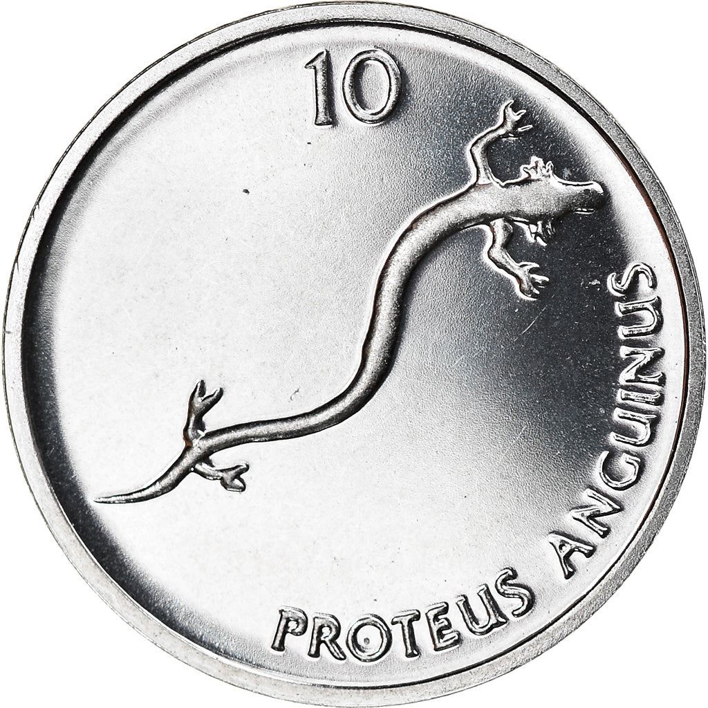 Slovenia 10 Stotinov Coin | Salamander | Olm | KM7 | 1992 - 2006