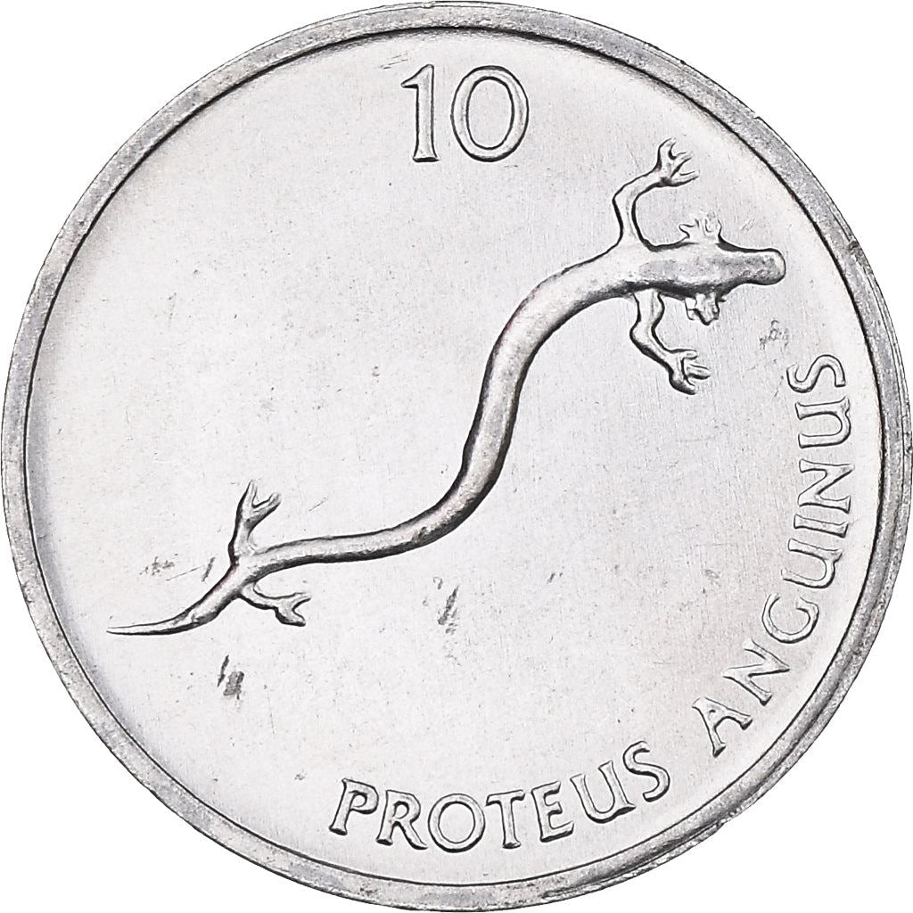 Slovenia 10 Stotinov Coin | Salamander | Olm | KM7 | 1992 - 2006