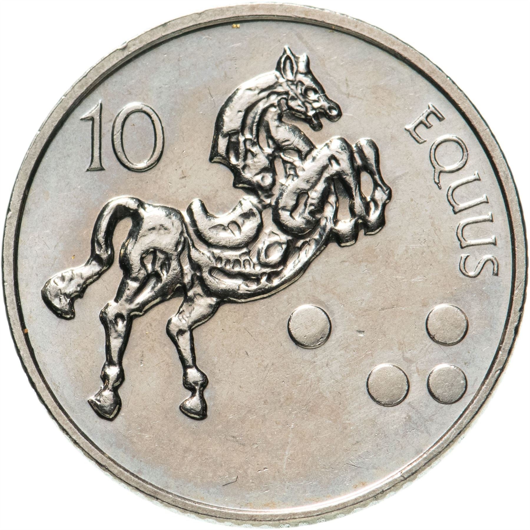 Slovenia 10 Tolarjev Coin | Horse | KM41 | 2000 - 2006