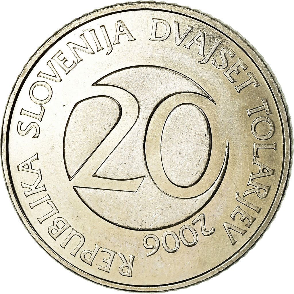 Slovenia | 20 Tolarjev Coin | Stork | KM51 | 2003 - 2006