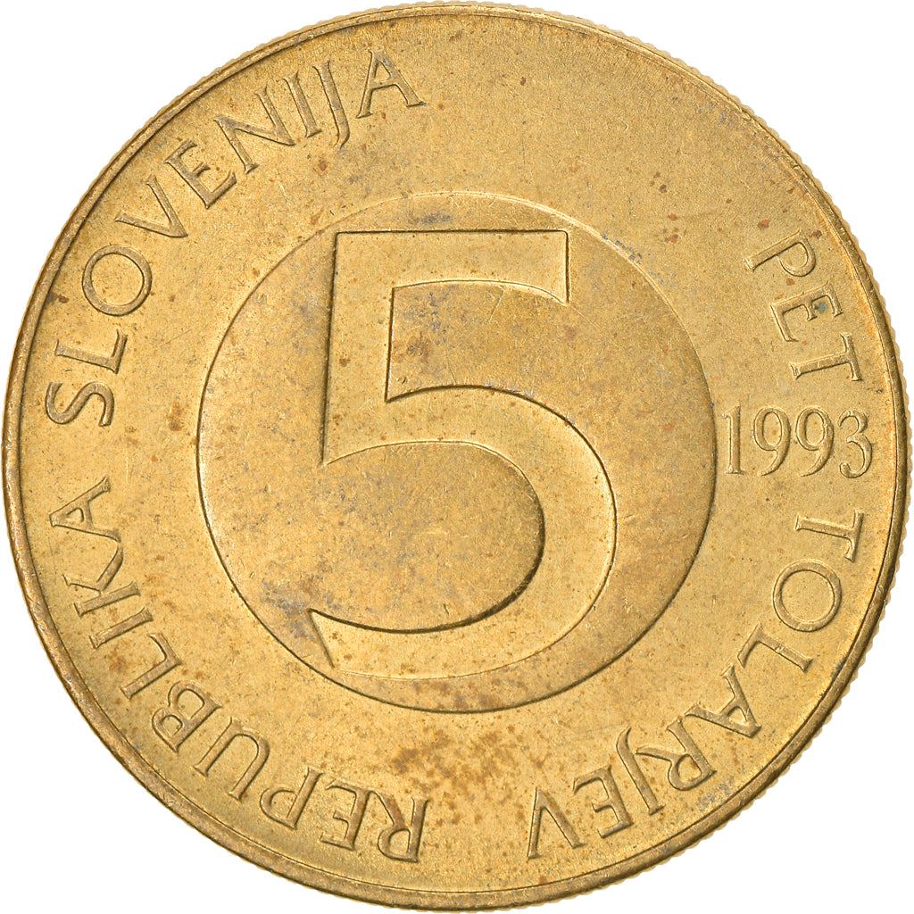 Slovenia 5 Tolarjev Coin | Alpine Ibex | KM6 | 1992 - 2006