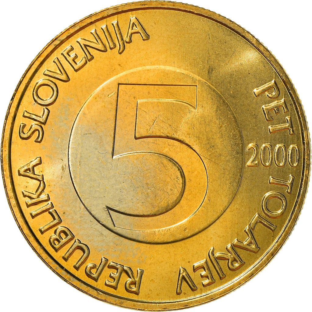 Slovenia 5 Tolarjev Coin | Alpine Ibex | KM6 | 1992 - 2006