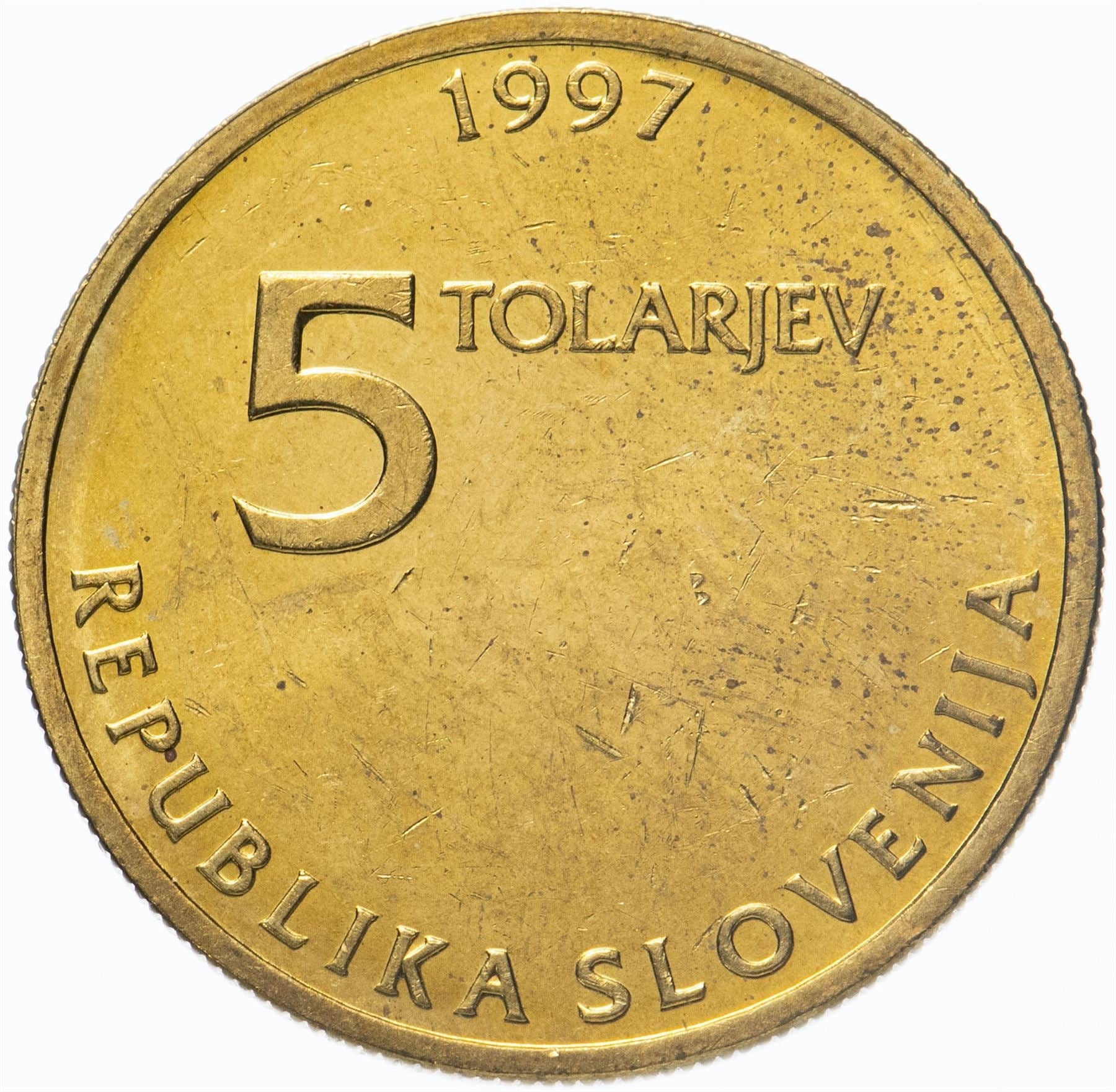 Slovenia 5 Tolarjev Coin | Alpine Ibex | KM6 | 1992 - 2006