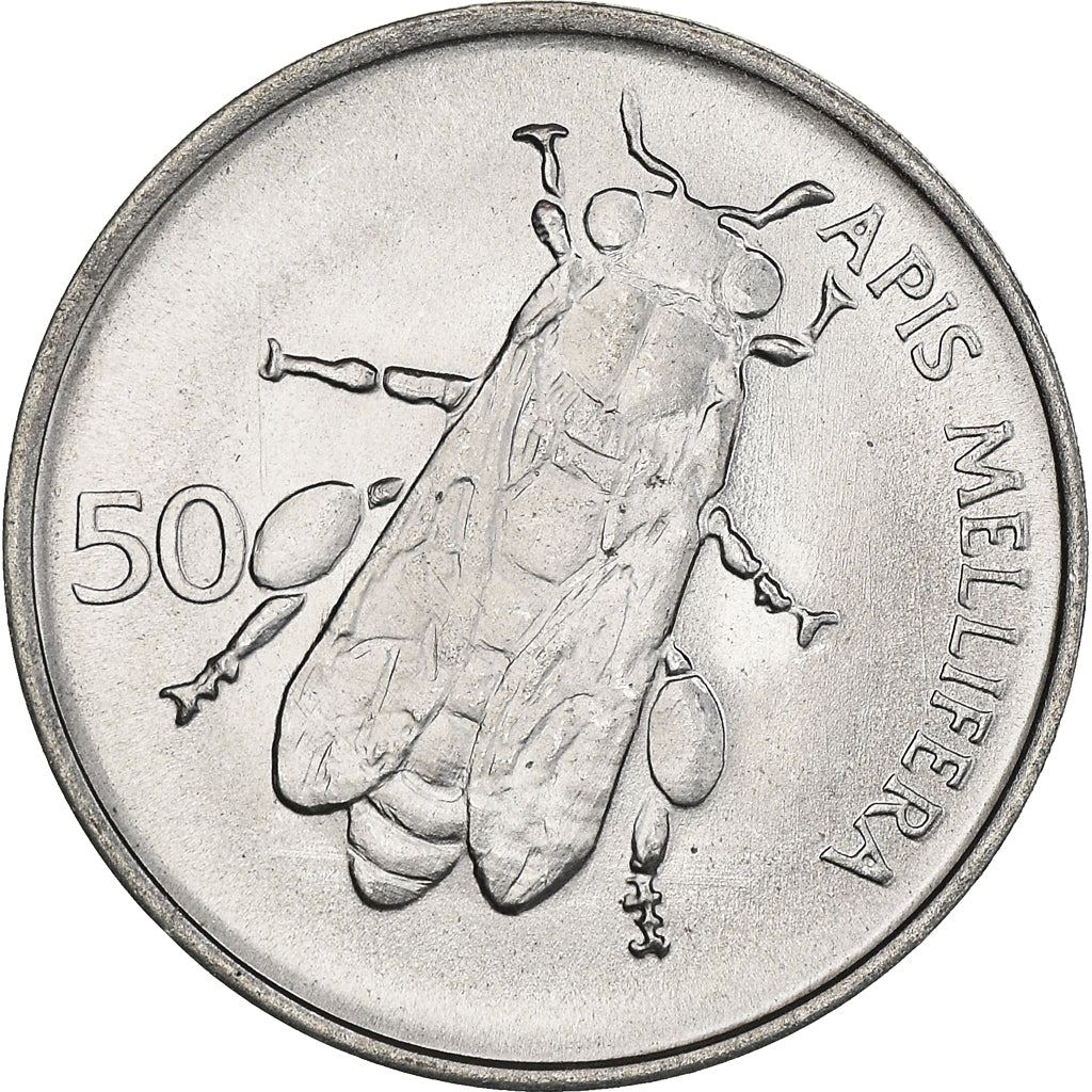 Slovenia 50 Stotinov Coin | Carniolan Honey Bee | KM3 | 1992 - 2006