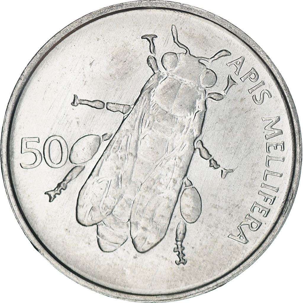 Slovenia 50 Stotinov Coin | Carniolan Honey Bee | KM3 | 1992 - 2006