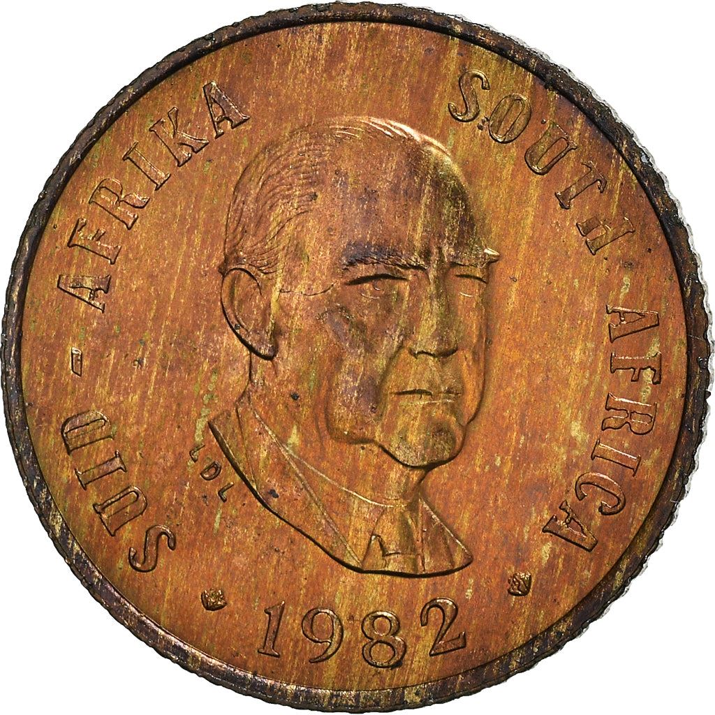 South Africa 1 Cent Balthazar J. Vorster Coin KM109 1982