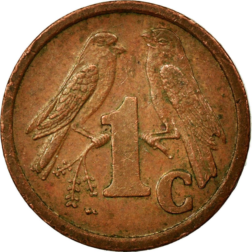 South Africa | 1 Cent Coin | Birds | Sparrows | Km:158 | 1996