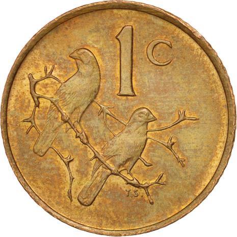 South Africa 1 Cent SUID-AFRIKA - SOUTH AFRICA Coin KM82 1970 - 1989