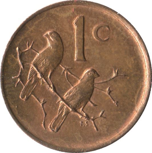 South Africa 1 Cent SUID-AFRIKA - SOUTH AFRICA Coin KM82 1970 - 1989