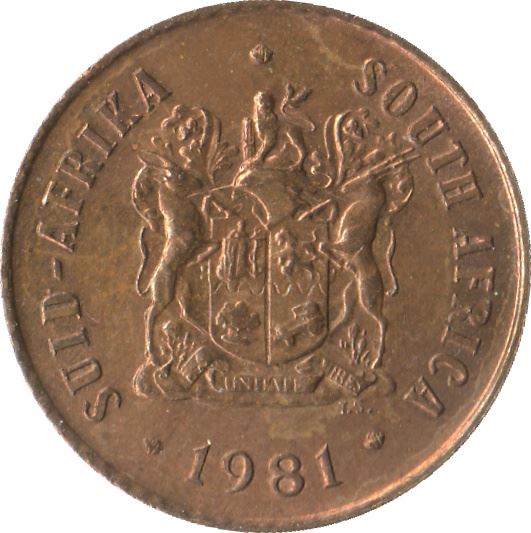 South Africa 1 Cent SUID-AFRIKA - SOUTH AFRICA Coin KM82 1970 - 1989