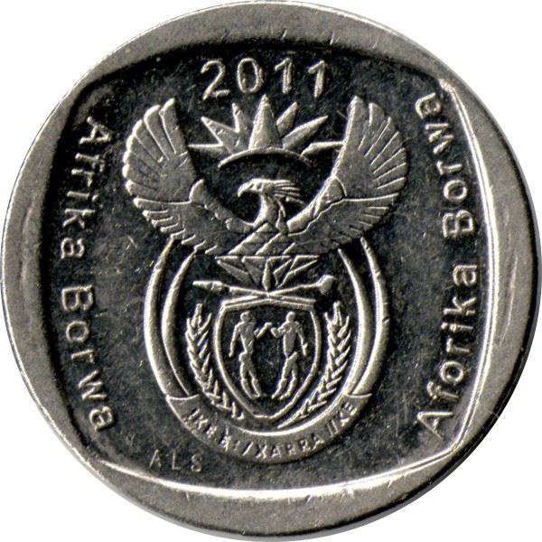 South Africa 1 Rand Afrika Borwa - Aforika Borwa Coin KM504 2011 - 2013