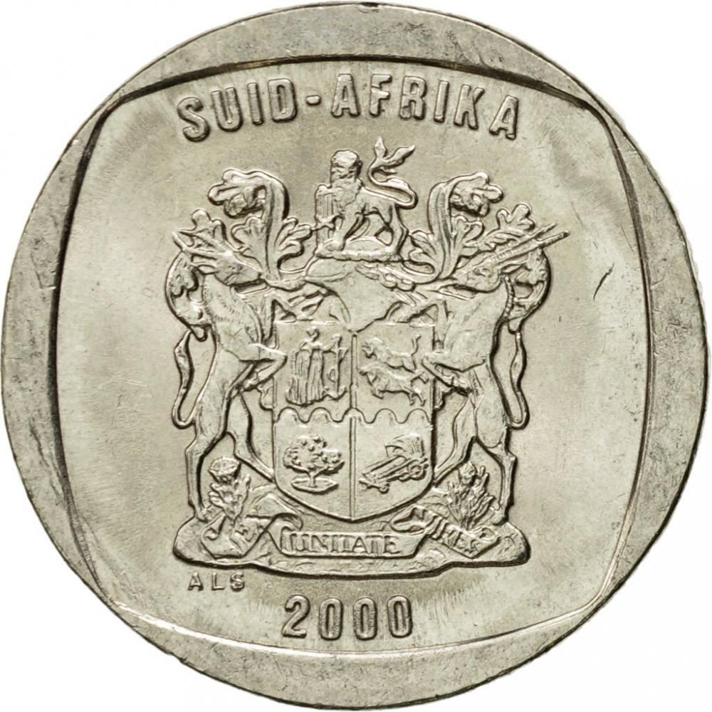 South Africa 1 Rand Afrikaans Legend - SUID-AFRIKA Coin KM164 1996 - 2000