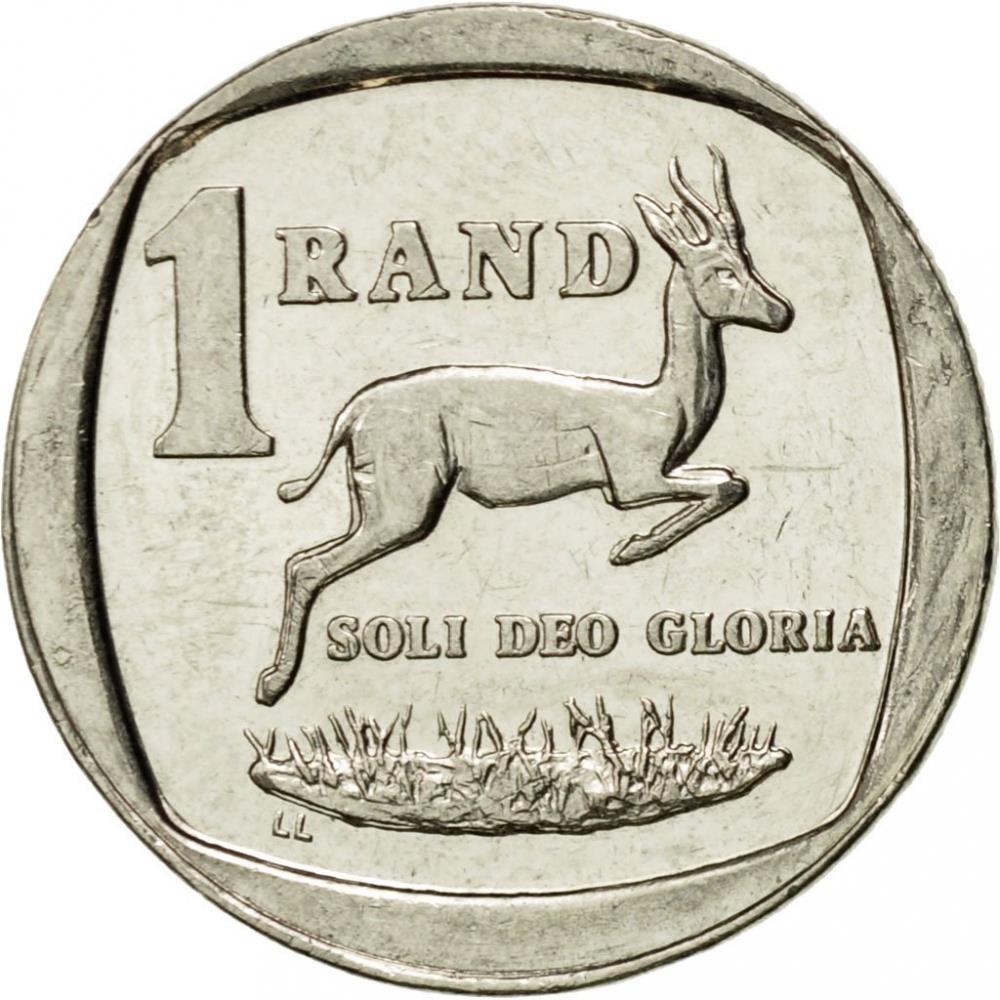 South Africa 1 Rand Afrikaans Legend - SUID-AFRIKA Coin KM164 1996 - 2000