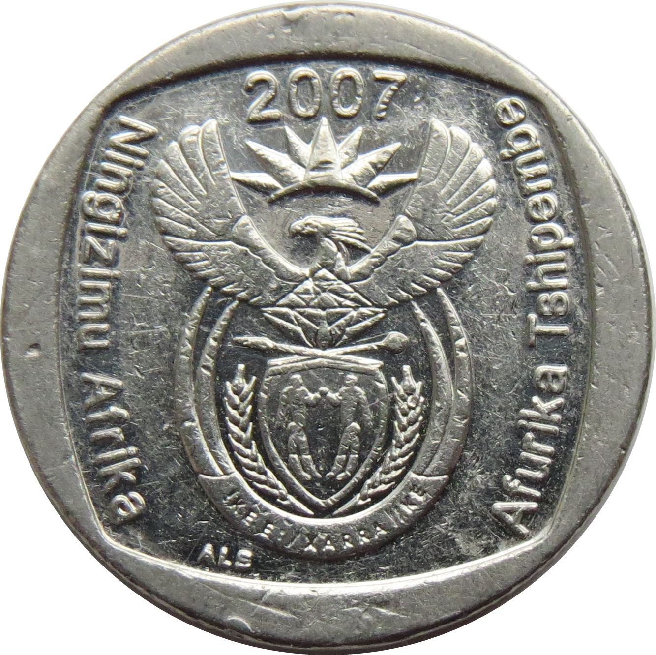 South Africa 1 Rand Ningizimu Afrika - Afurika Tshipembe Coin KM344 2007 - 2019