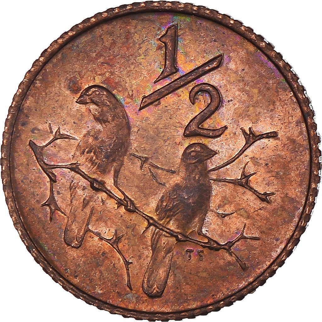 South Africa | 1/2 Cent Coin | Birds | Sparrows | Km:81 | 1970 - 1983