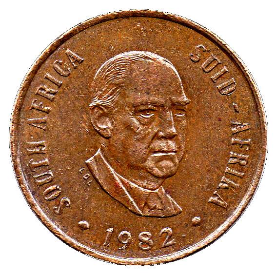 South Africa 2 Cents Coin | Balthazar J. Vorster | KM110 | 1982