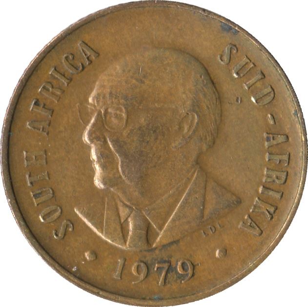 South Africa 2 Cents Coin | Nicolaas J. Diederichs | KM99 | 1979