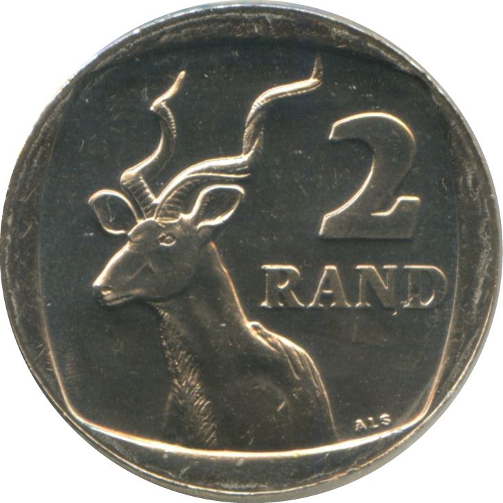 South Africa 2 Rand Coin | Ningizimu Afrika - Afurika Tshipembe | KM296 | 2005 - 2017