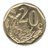 South Africa 20 Cents Afrikaans Legend - Suid-Afrika Coin KM293 2005 - 2018