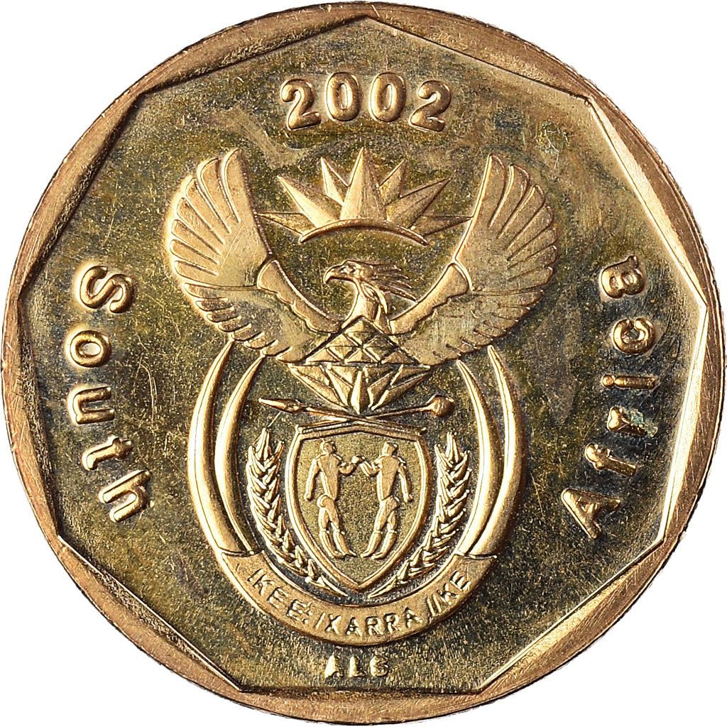 South Africa | 20 Cents Coin | Flowers | King Protea | Km:270 | 2002