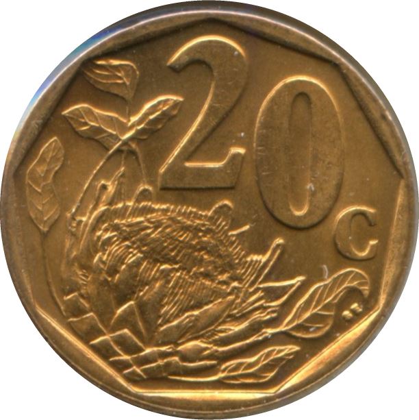 South Africa 20 Cents Sepedi/Sesotho Legend - Afrika Borwa Coin KM328 2004 - 2017