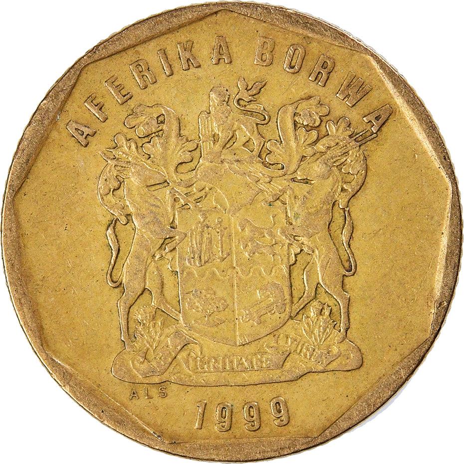 South Africa 20 Cents Tswana Legend - AFERIKA BORWA Coin KM162 1996 - 2000