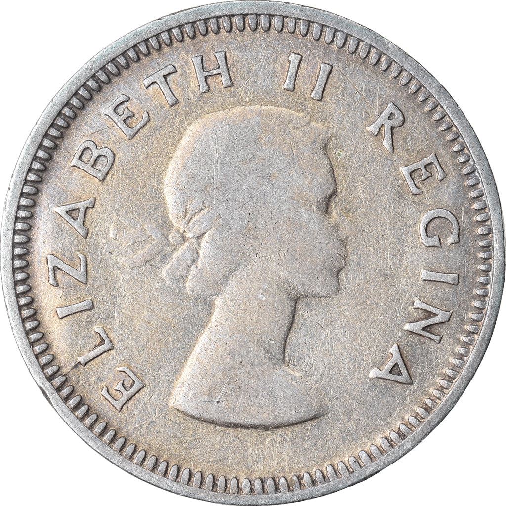 South Africa 3 Pence Coin | Elizabeth II 1st portrait | KM47 | 1953 - 1960