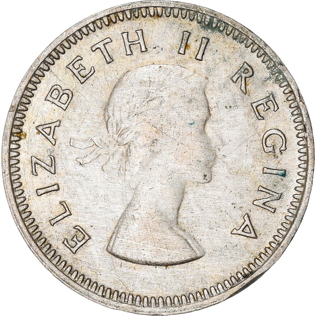 South Africa 3 Pence Coin | Elizabeth II 1st portrait | KM47 | 1953 - 1960