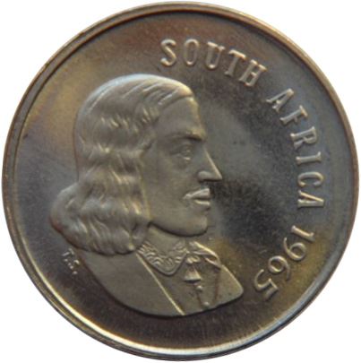 South Africa 5 Cents Coin | English Legend - SOUTH AFRICA | KM67.1 | 1965 - 1969