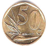 South Africa 50 Cents Coin | Tswana Legend - Aforika Borwa | KM271 | 2002