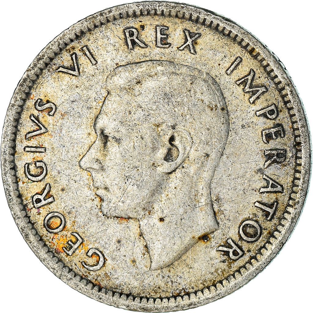 South Africa 6 Pence Coin | George VI | KM27 | 1937 - 1947