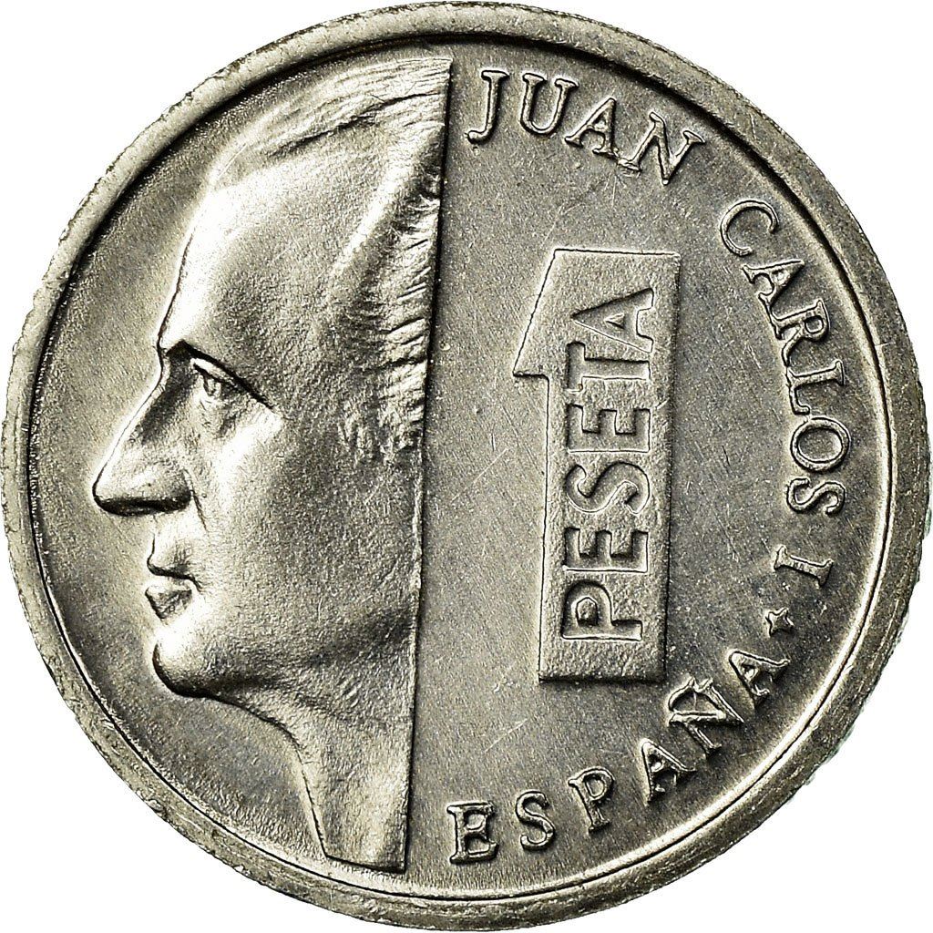 Spain 1 Peseta - Juan Carlos I Coin 1989 - 2001 KM 832