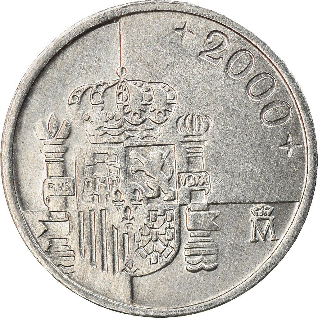 Spain 1 Peseta - Juan Carlos I Coin 1989 - 2001 KM 832