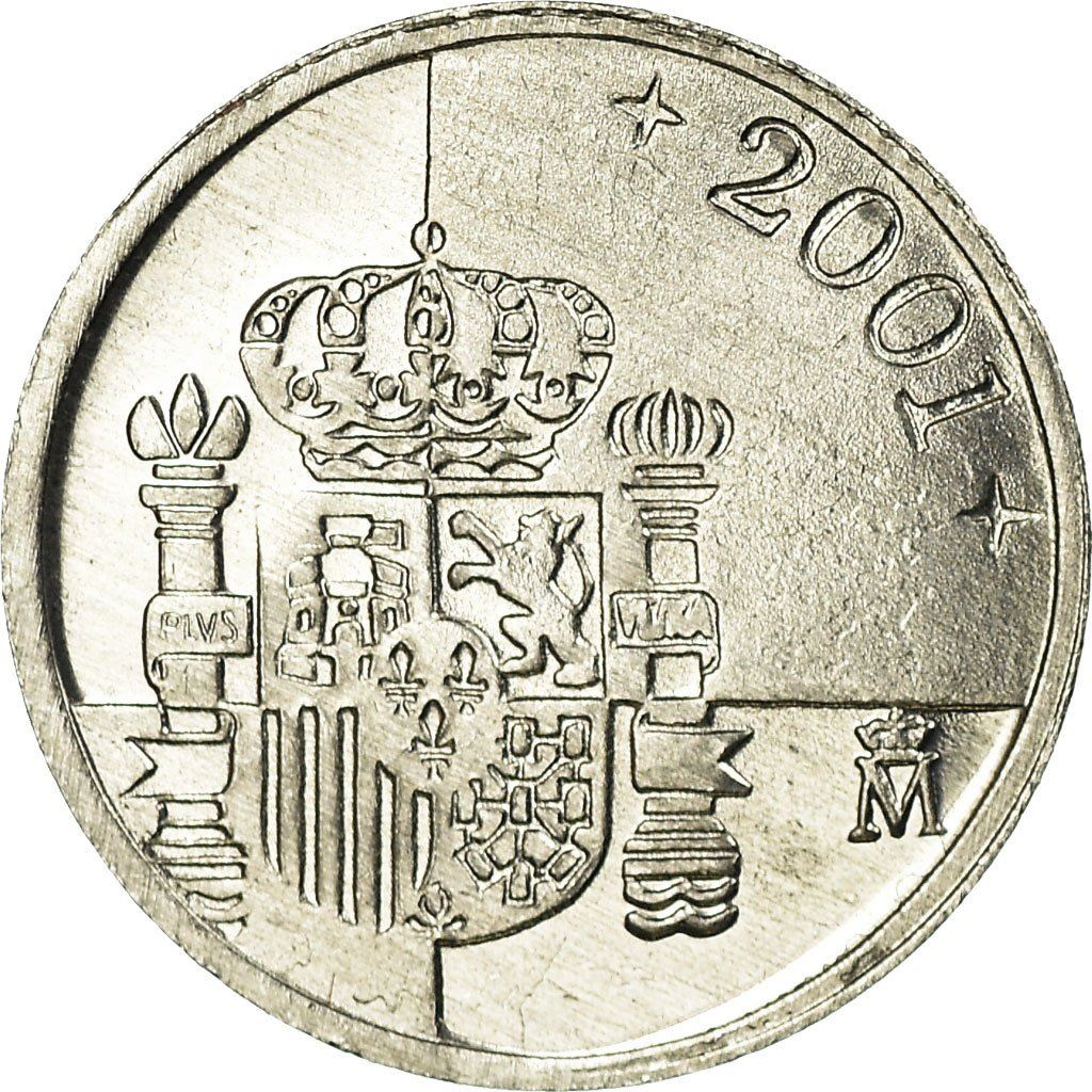 Spain 1 Peseta - Juan Carlos I Coin 1989 - 2001 KM 832