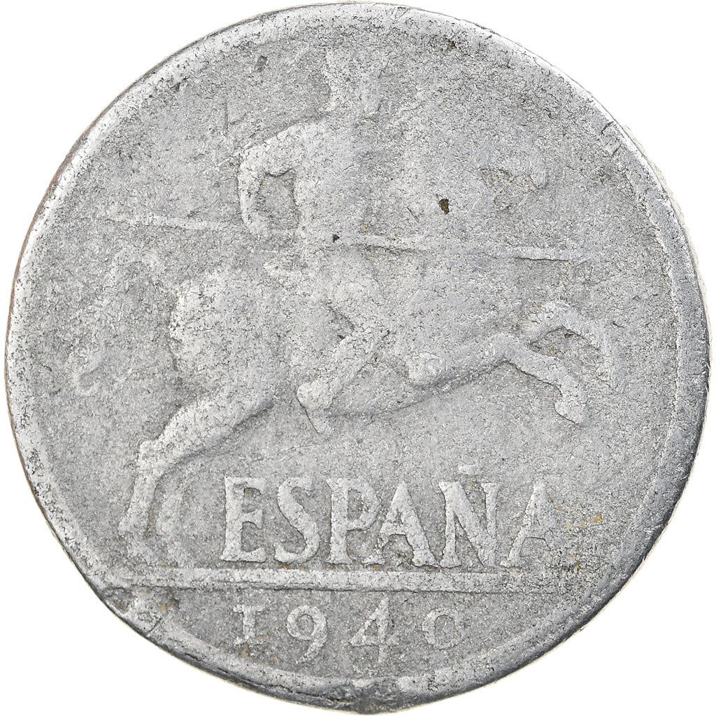 Spain 10 Centimos - Iberian rider Coin KM766 1940 - 1953