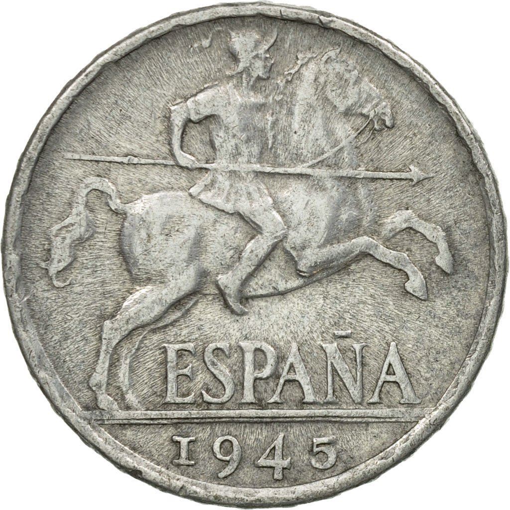 Spain 10 Centimos - Iberian rider Coin KM766 1940 - 1953