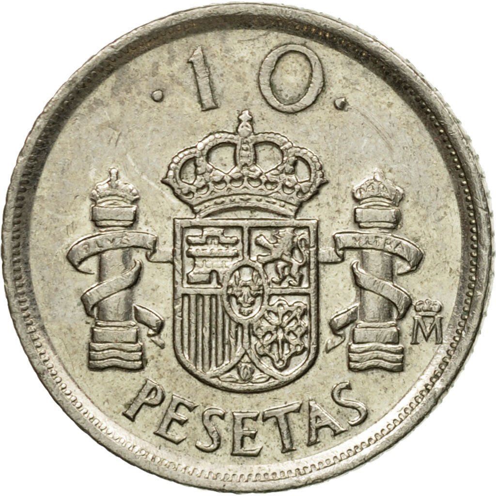 Spain 10 Pesetas - Juan Carlos I Type 2 denomination Coin KM903 1992