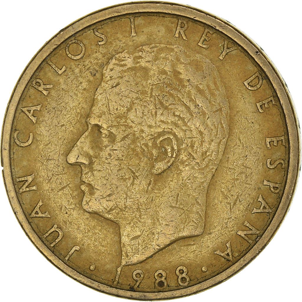 Spain 100 Pesetas - Juan Carlos I "CIEN" Coin 1982 - 1990 KM 826