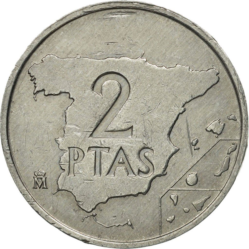 Spain 2 Pesetas - Juan Carlos I Coin KM822 1982 - 1984