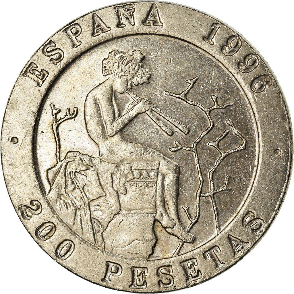 Spain | 200 Pesetas Coin | Bayeu and Fortuny | KM965 | 1996