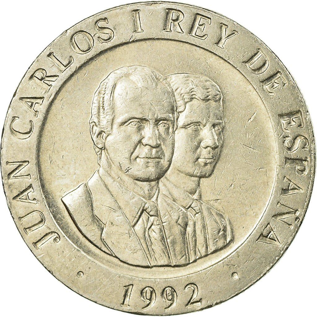 Spain 200 Pesetas - Juan Carlos I Torch bearers Coin KM909 1992