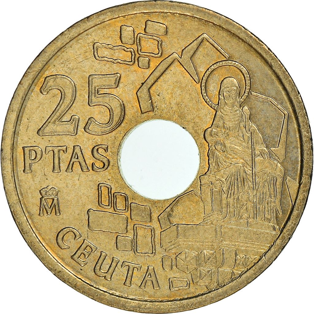 Spain 25 Pesetas Ceuta Coin 1998 KM 990