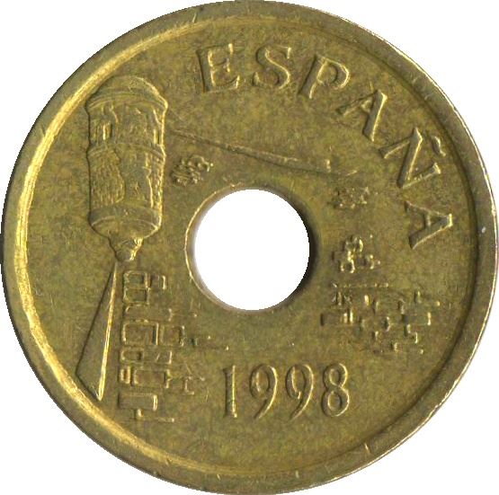 Spain 25 Pesetas Ceuta Coin 1998 KM 990