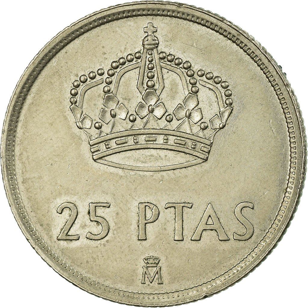 Spain 25 Pesetas - Juan Carlos I Coin KM808 1975 Religious building, Tower, Fair and exposition