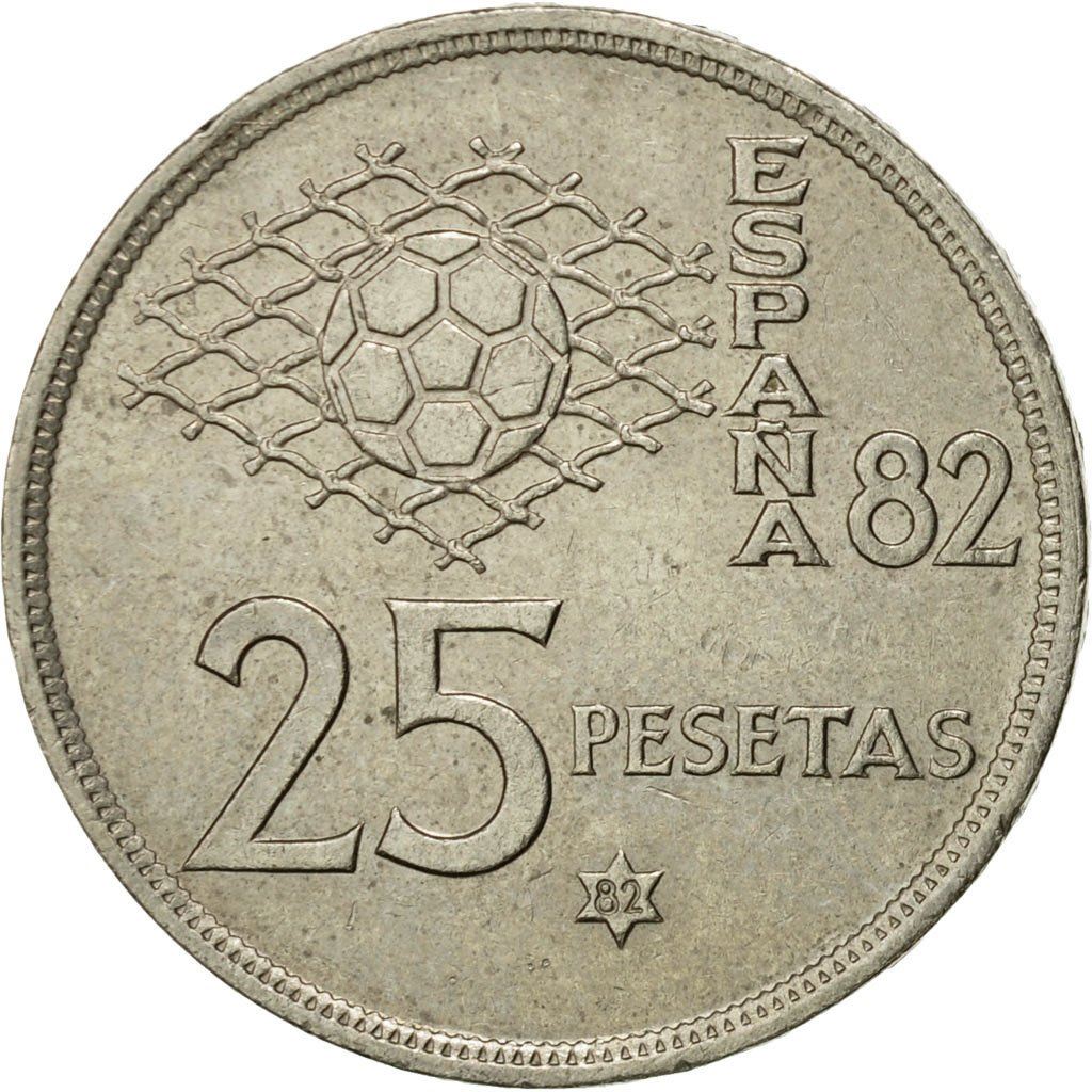 Spain 25 Pesetas - Juan Carlos I España '82 Coin 1980 KM 818