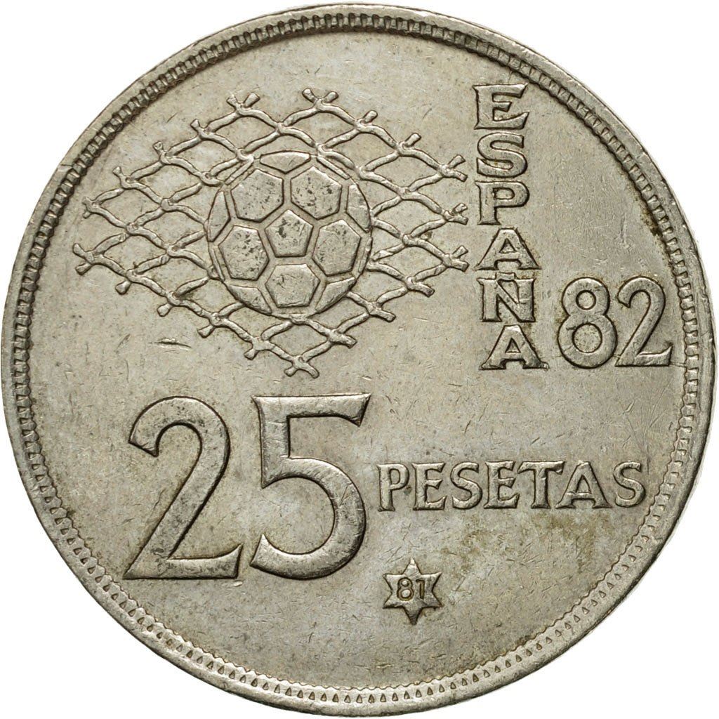 Spain 25 Pesetas - Juan Carlos I España '82 Coin 1980 KM 818