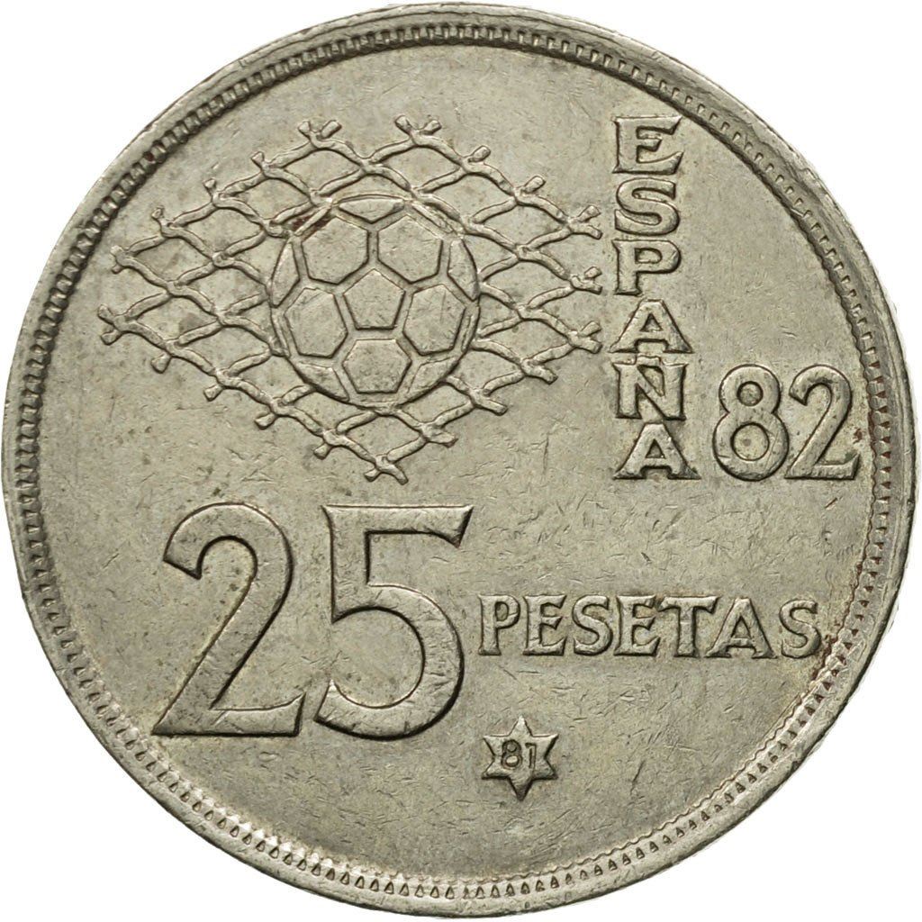 Spain 25 Pesetas - Juan Carlos I España '82 Coin 1980 KM 818